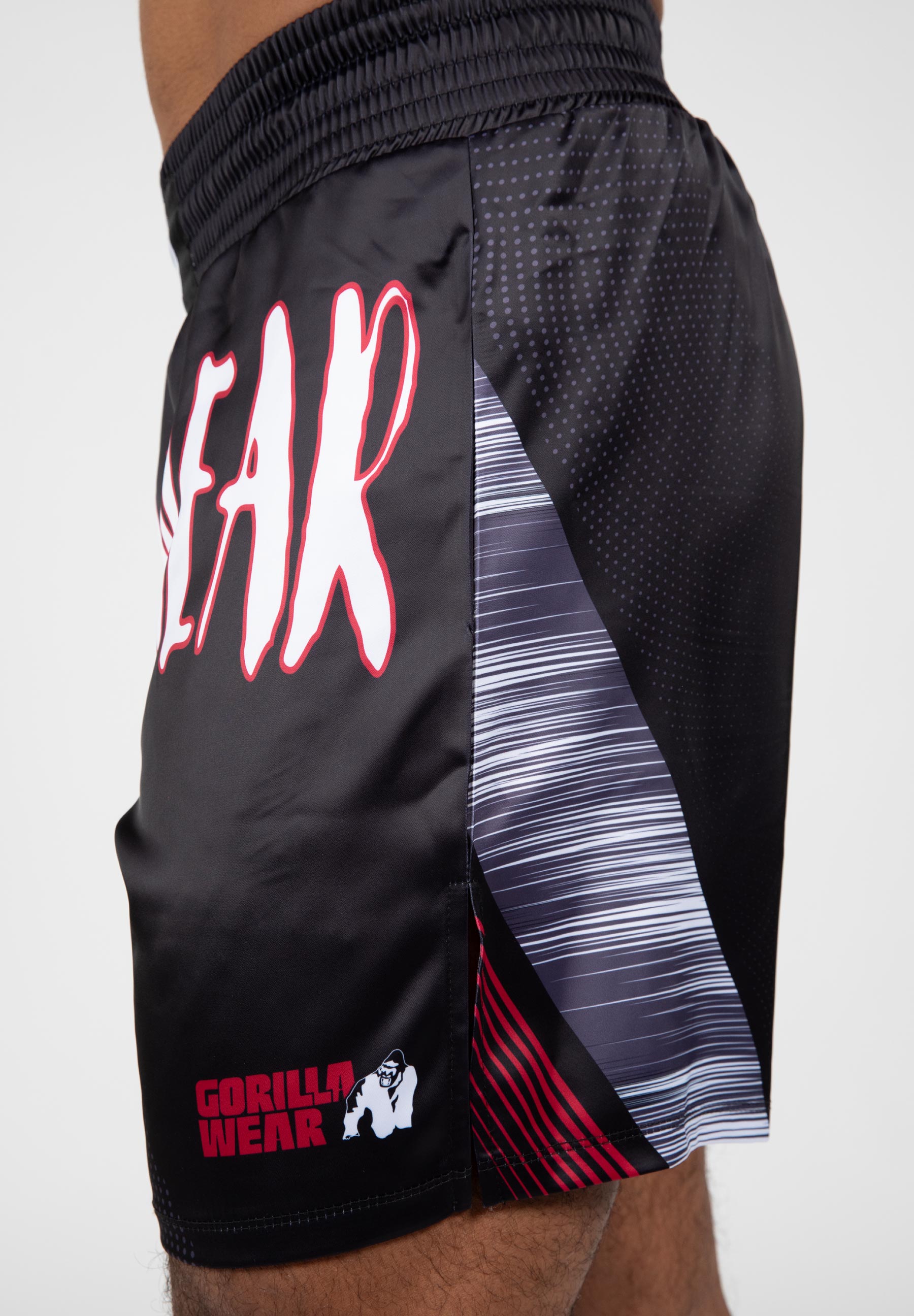 Gorilla Wear Clayton Shorts de Boxe - Noir/Rouge
