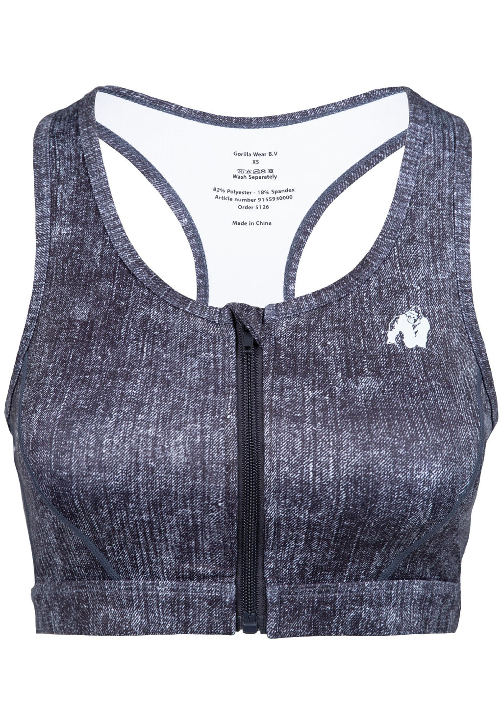 Gorilla Wear Camilla Sportbeha - Denim Blauw