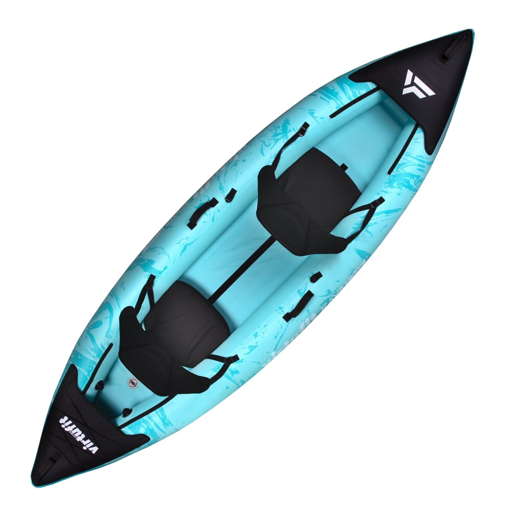VirtuFit Kayak 335 - Turquoise - Met Kajak zitjes en draagtas