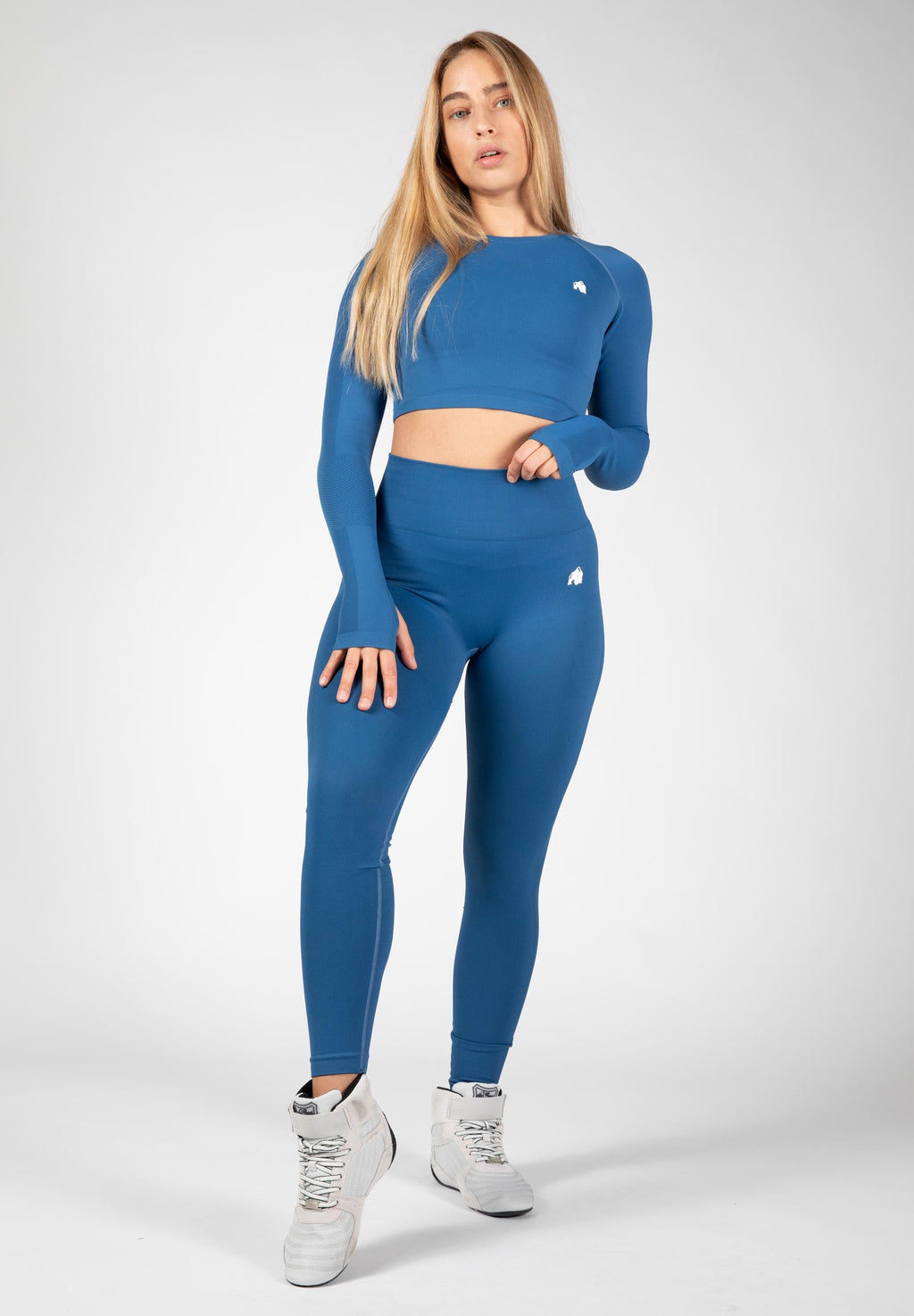Gorilla Wear Hilton Manches longues sans couture - Bleu