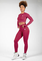 Gorilla Wear Hilton Seamless Cropped Long Sleeve - Fuchsia