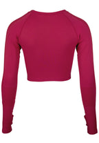 Gorilla Wear Hilton Seamless Cropped Long Sleeve - Fuchsia
