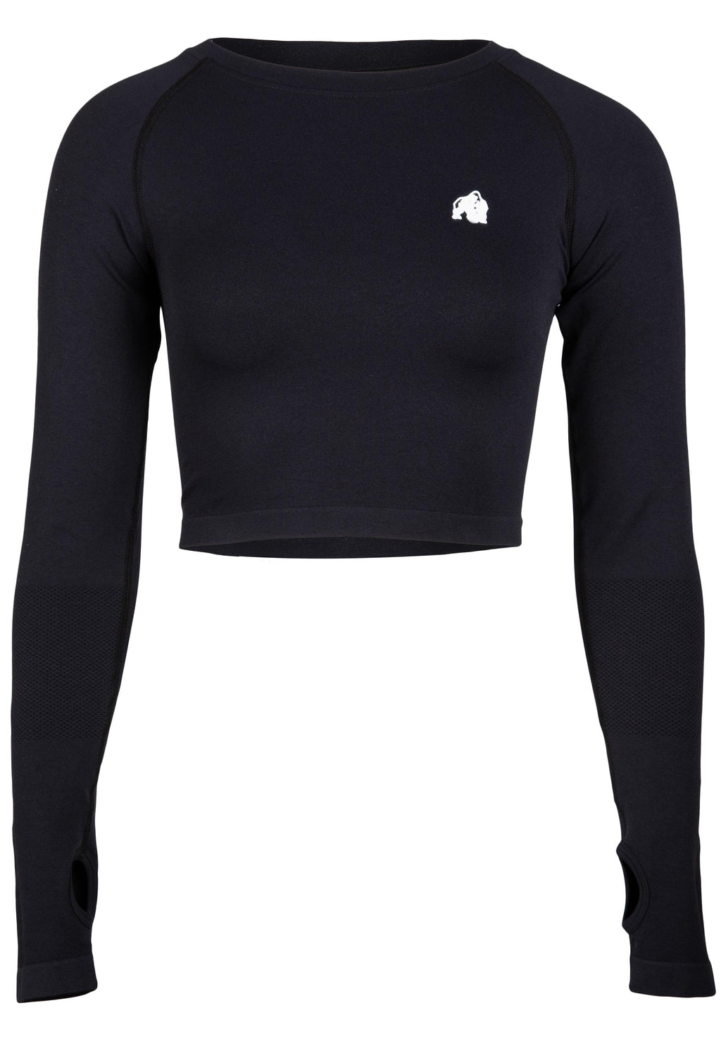 Gorilla Wear Hilton Seamless Cropped Long Sleeve - Zwart