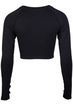 Gorilla Wear Hilton Seamless Cropped Long Sleeve - Zwart