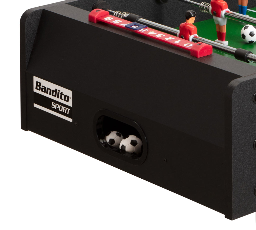 Bandito Mini Tafelvoetbal met Telescopische Stangen - Zwart