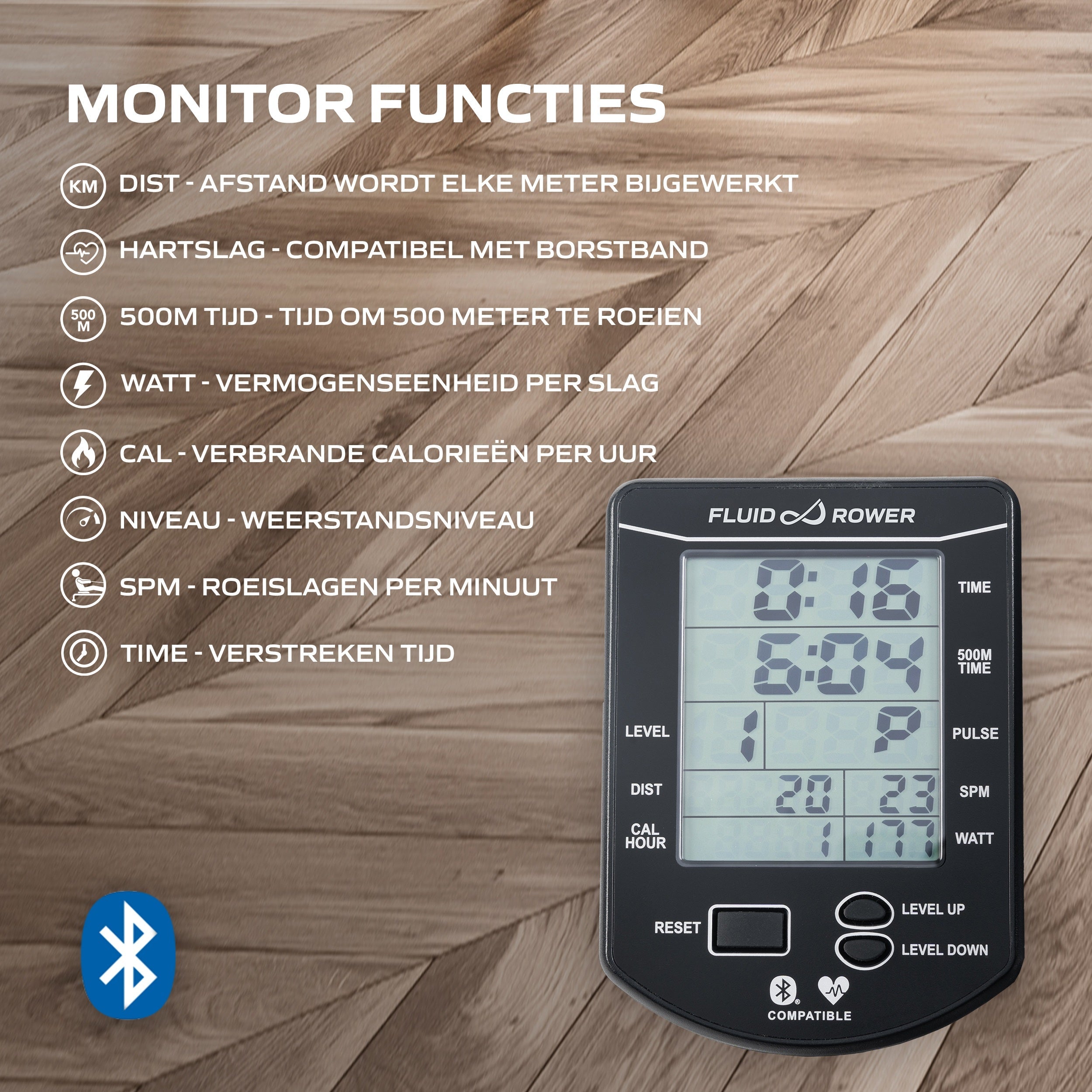 Fluid Rameur Apollo Plus Rower (BT)