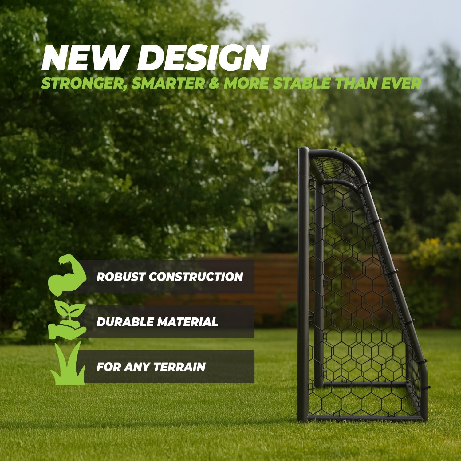 VirtuFit Football Goal Premium - But de football très résistant - 180x120x60