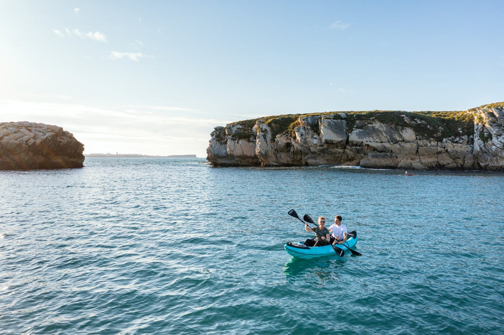 VirtuFit Kayak 335 - Turquoise - Met Kajak zitjes en draagtas - Tweedekans