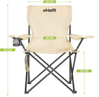VirtuFit Foldable Camping Chair - Chaise de plage - Beige