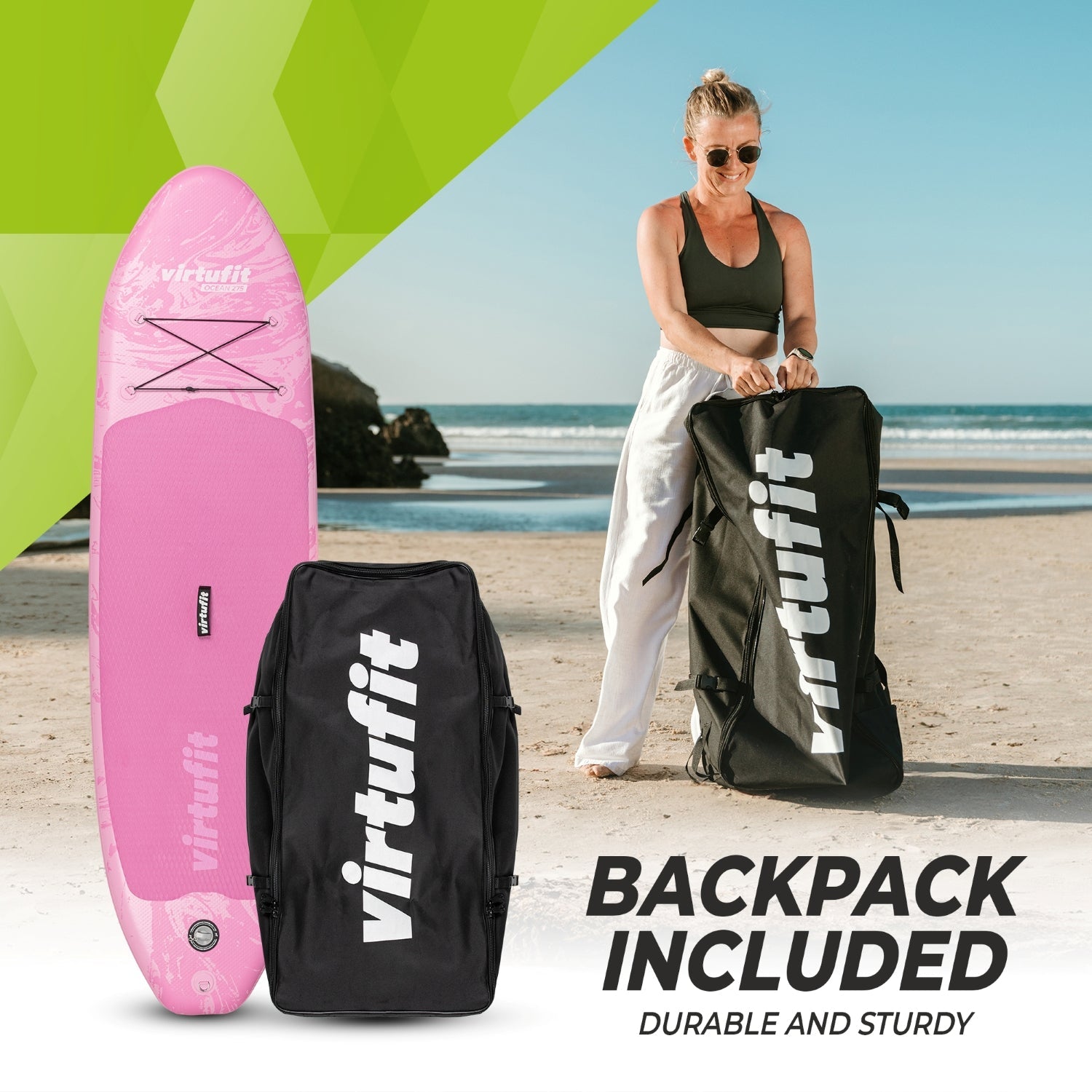 VirtuFit Supboard Ocean 275 - Zwart - Met accessoires en draagtas