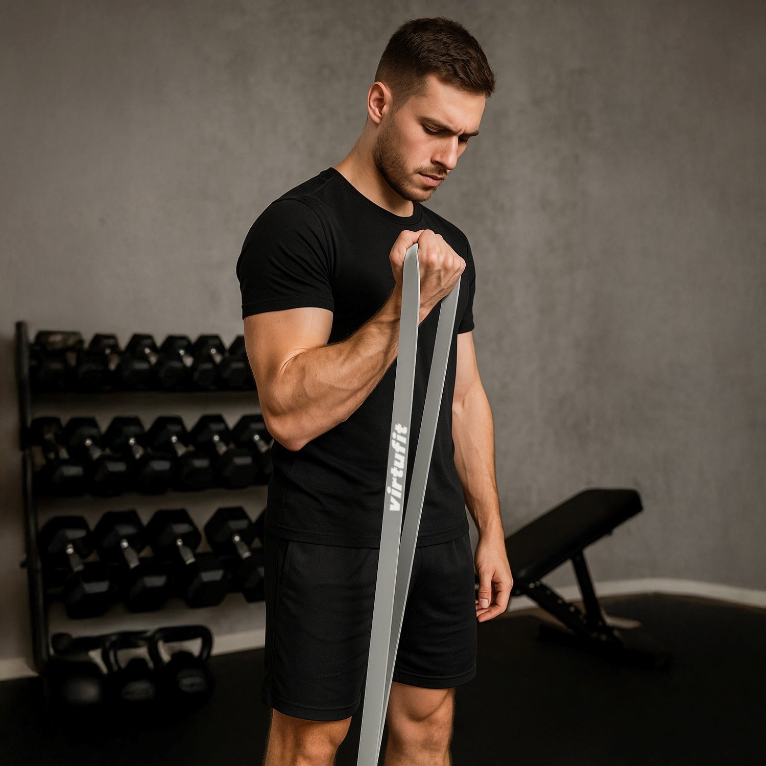 VirtuFit Pro Power Band - Weerstandskabel - Fitness Elastiek - Medium (24 mm)