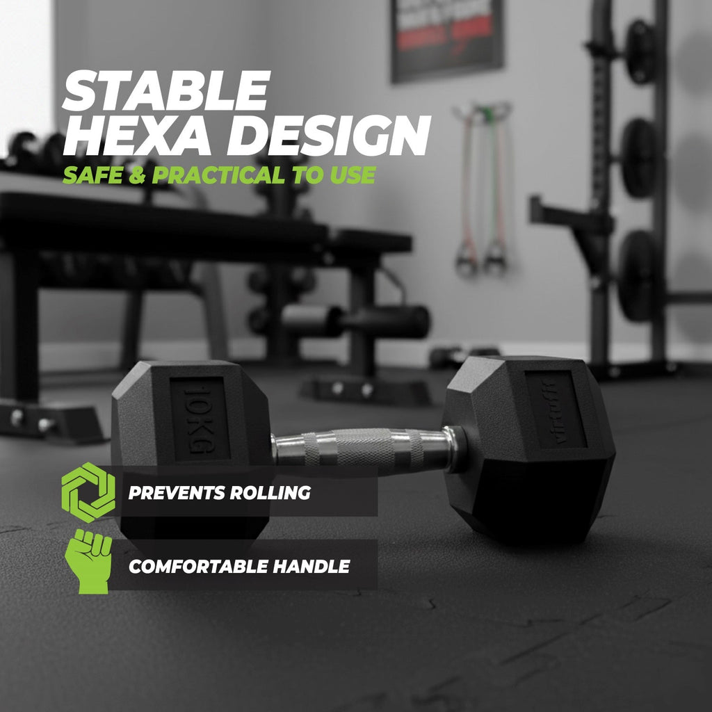 VirtuFit Hexa Dumbbell Pro - 25 kg - Per Stuk