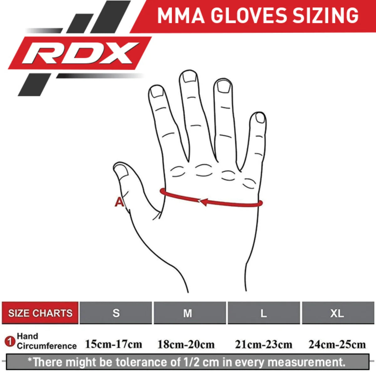 RDX Sports F6 Kara MMA Grappling Gloves - Zwart