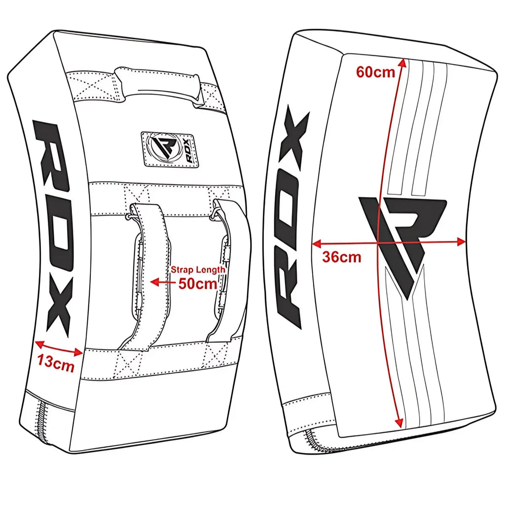 RDX Sports T1 Coussin de Frappe Incurvé - Blanc
