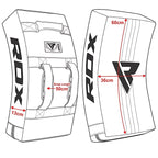 RDX Sports T1 Coussin de Frappe Incurvé - Blanc
