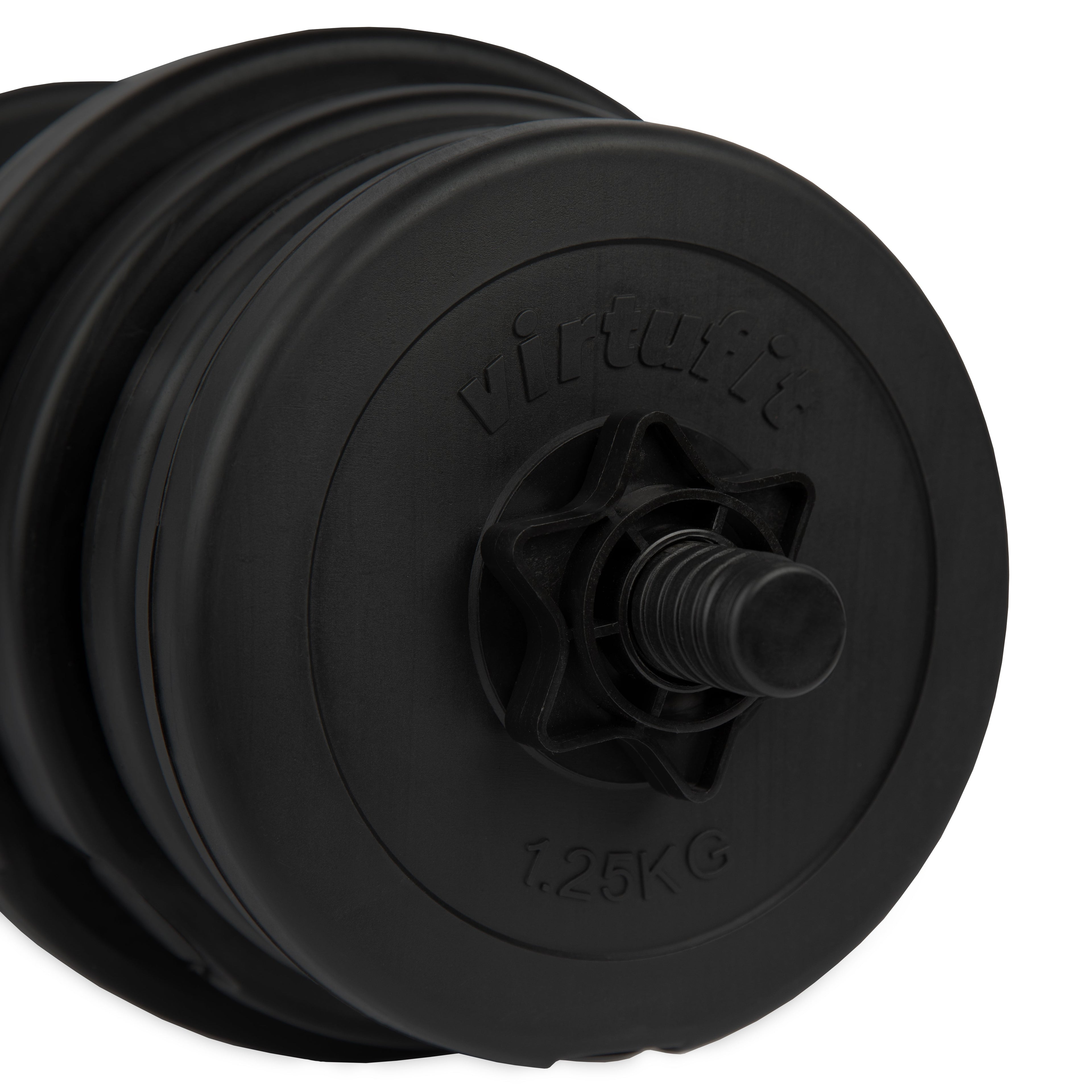 VirtuFit Adjustable Dumbbell Set - 2 in 1 Set - 30 kg - Vinyl