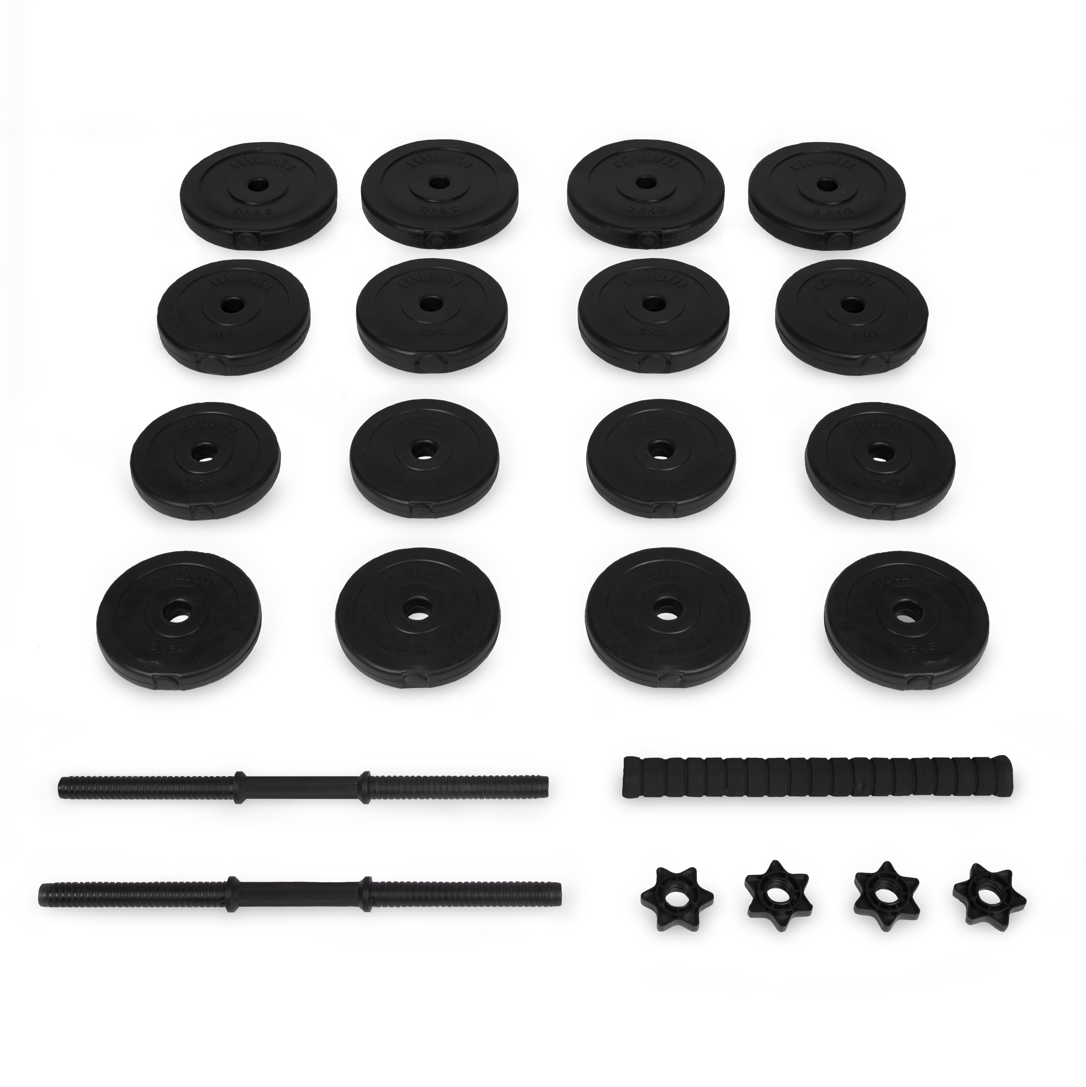 VirtuFit Adjustable Dumbbell Set - 2 in 1 Set - 30 kg - Vinyl