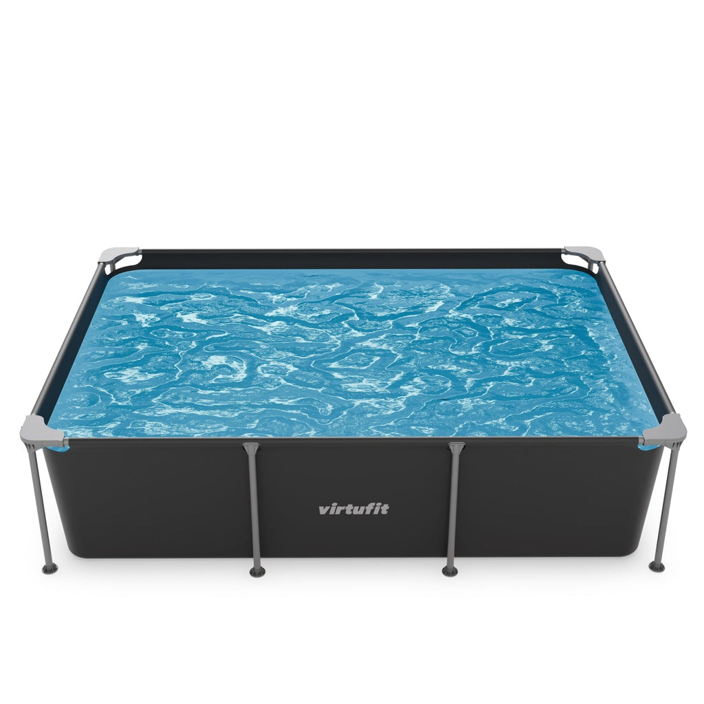 Piscine Rectangulaire VirtuFit - Anthracite - 260 x 180 x 66 cm