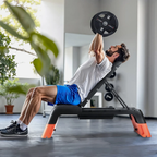 HMS Step de Fitness Réglable Pro - Stepper d'Aérobic - Noir/Orange