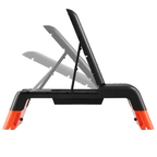HMS Step de Fitness Réglable Pro - Stepper d'Aérobic - Noir/Orange