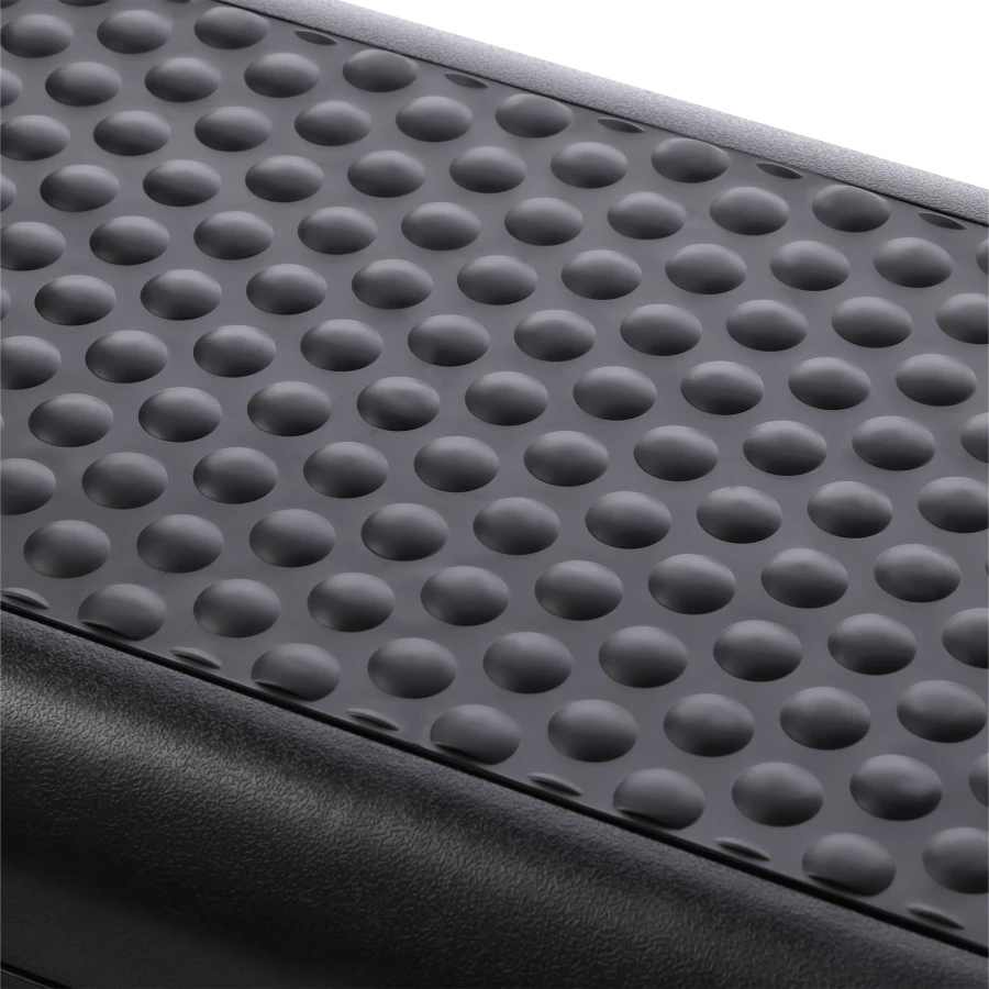 HMS Step de Fitness Réglable Pro - Stepper d'Aérobic - Noir/Orange