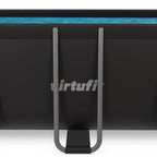 VirtuFit Rechthoekig Zwembad 400 x 200 x 122 cm - Antraciet - Inclusief Filterpomp
