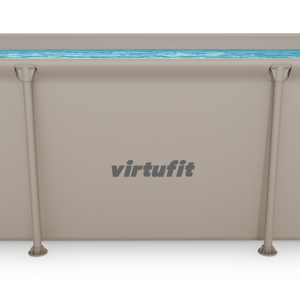Piscine Rectangulaire VirtuFit - 260 x 180 x 66 cm - Beige - Pompe de filtration incluse