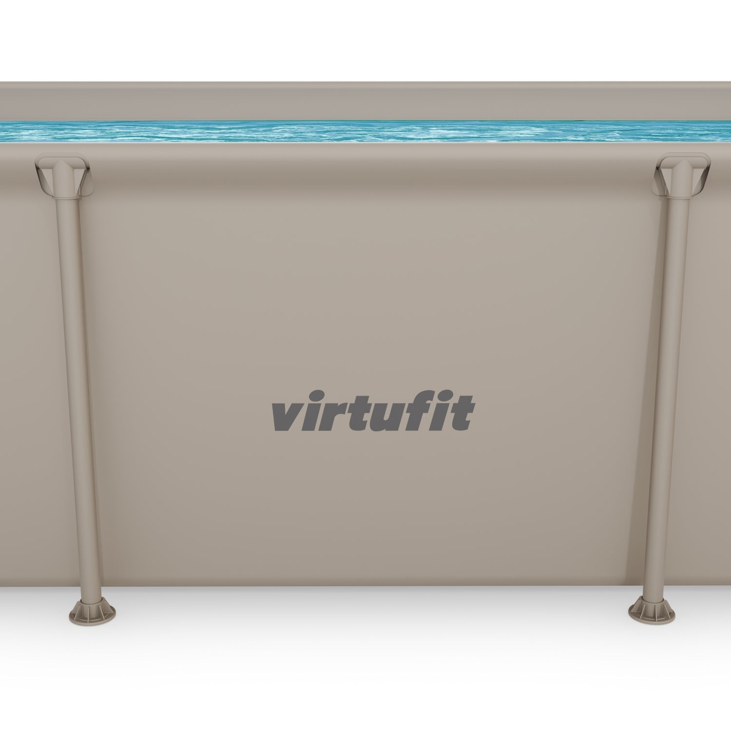 Piscine Rectangulaire VirtuFit - 260 x 180 x 66 cm - Beige - Pompe de filtration incluse