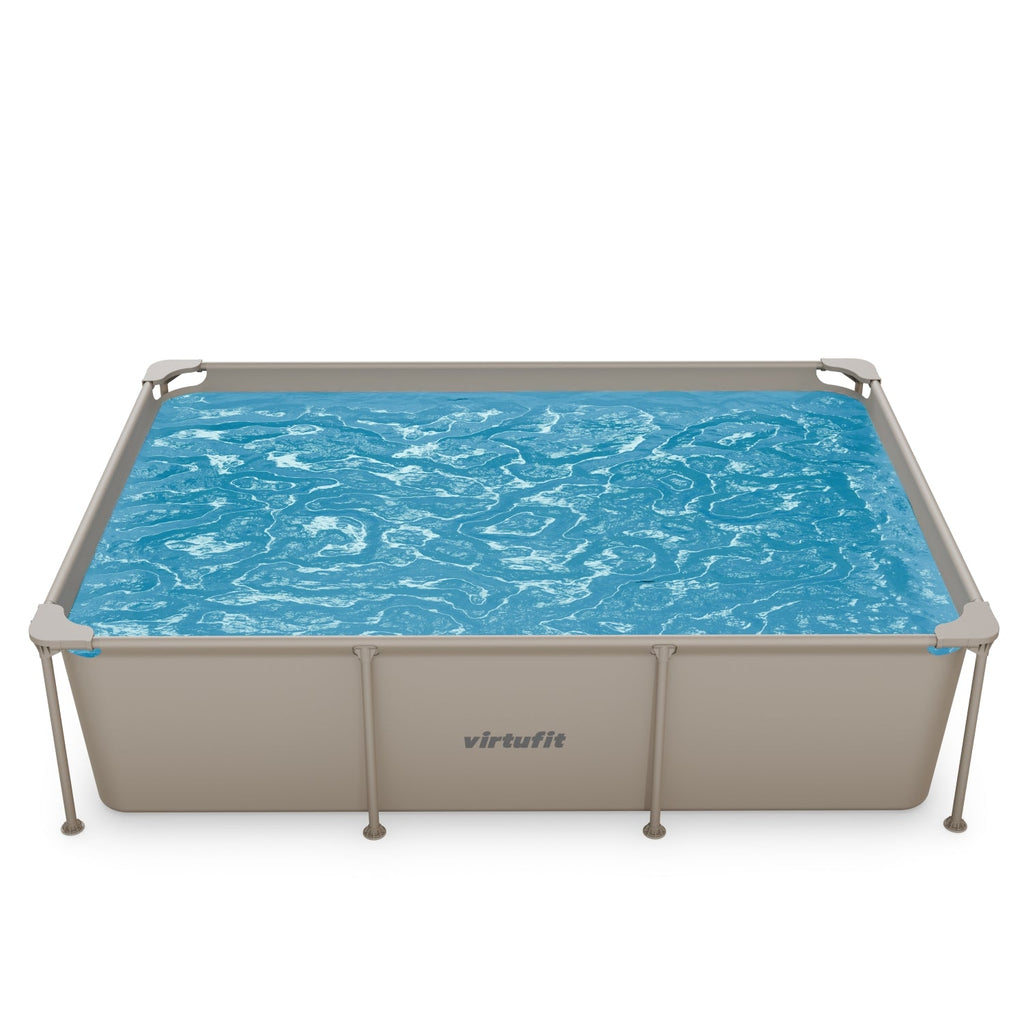 Piscine Rectangulaire VirtuFit - 260 x 180 x 66 cm - Beige - Pompe de filtration incluse