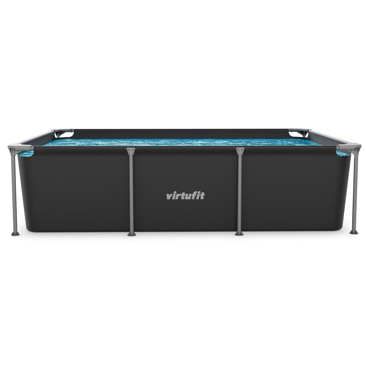 VirtuFit Piscine Rectangulaire - 260 x 180 cm - Avec Pompe De Filtration