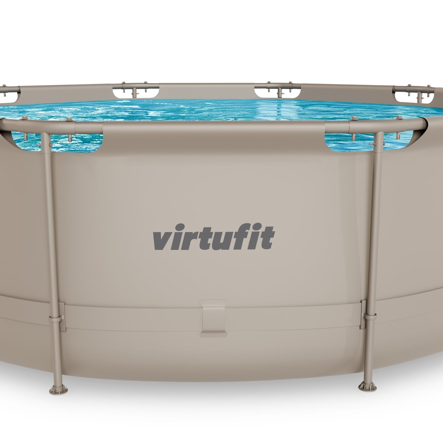 VirtuFit Rond Zwembad - Ø305 x 76 cm - Beige - Inclusief Filterpomp