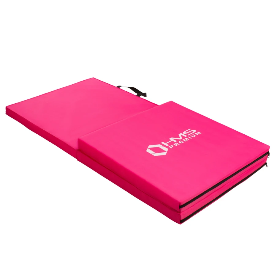 HMS Premium Tapis de Fitness Pliant - rose