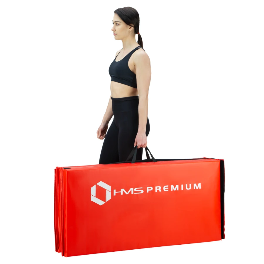 HMS Premium Tapis de Fitness Pliable - Rouge