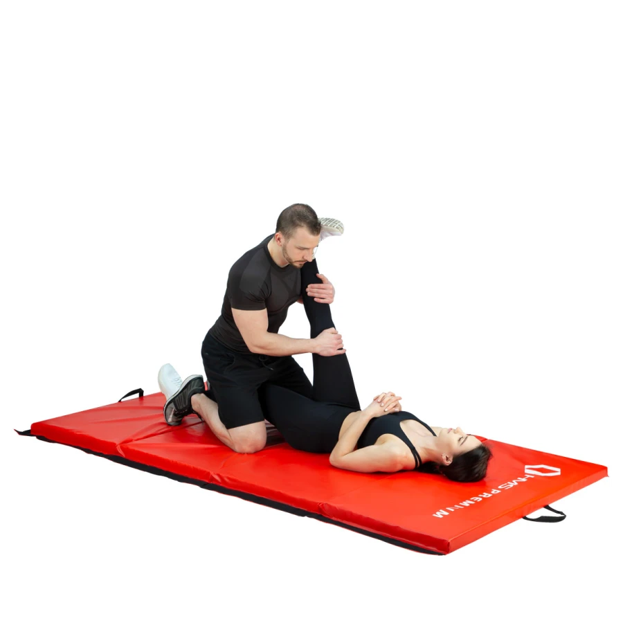 HMS Premium Tapis de Fitness Pliable - Rouge