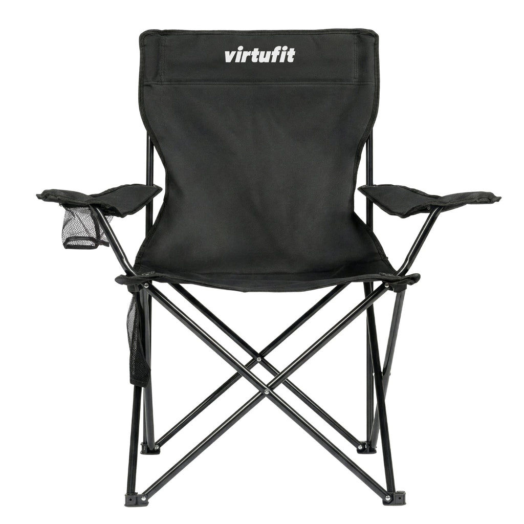 VirtuFit Foldable Camping Chair - Chaise de plage - Noir