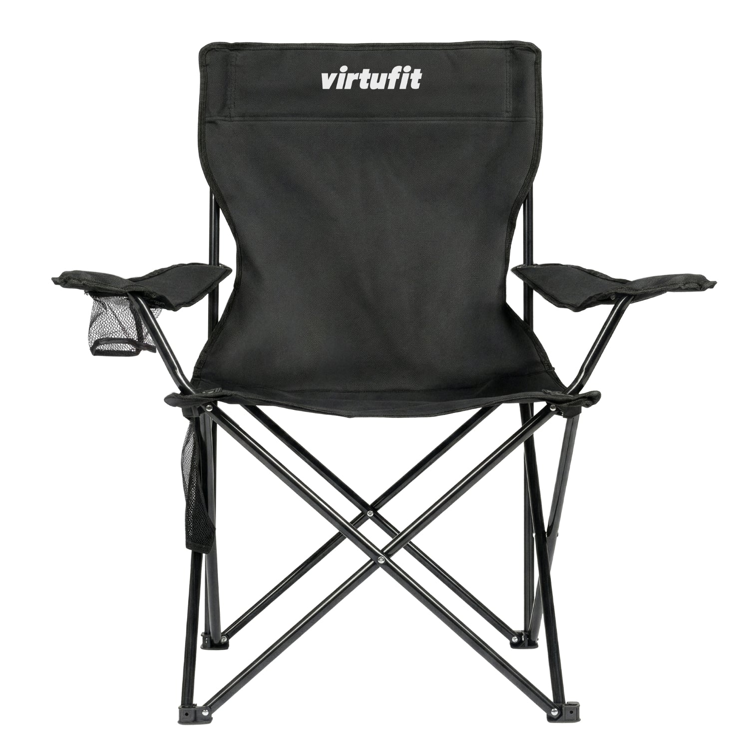 VirtuFit Foldable Camping Chair - Chaise de plage - Noir
