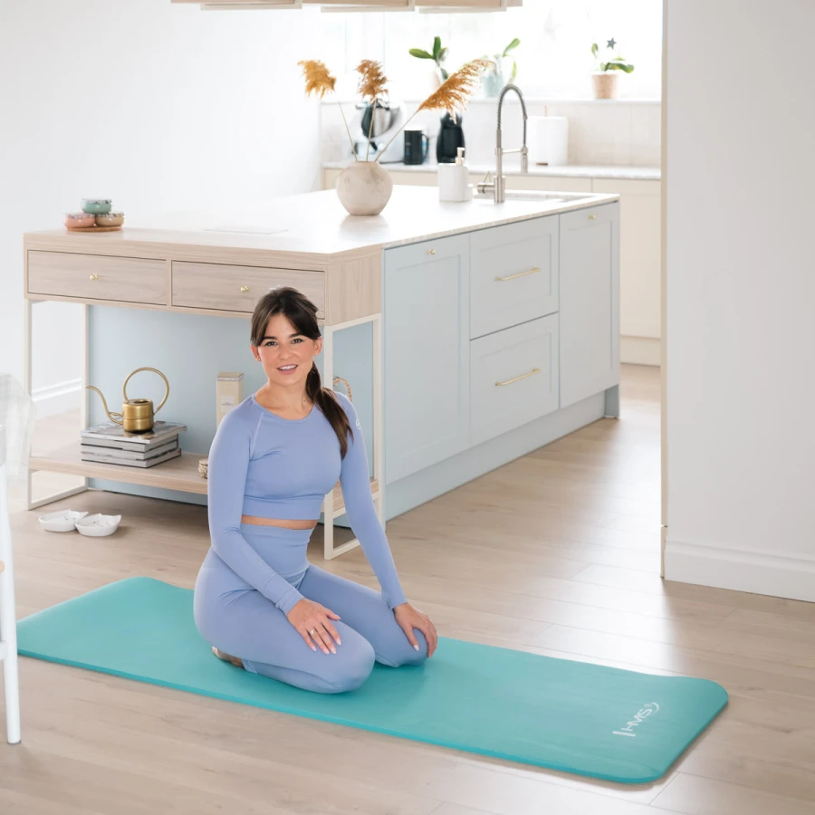 HMS Yoga Mat - Mintblauw - 15 mm
