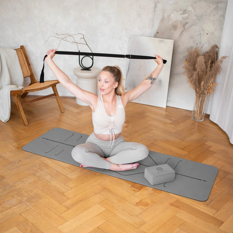 HMS Yoga Mat - Grijs - 12 mm