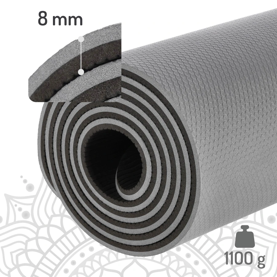 HMS Yoga Mat - Grijs - 12 mm