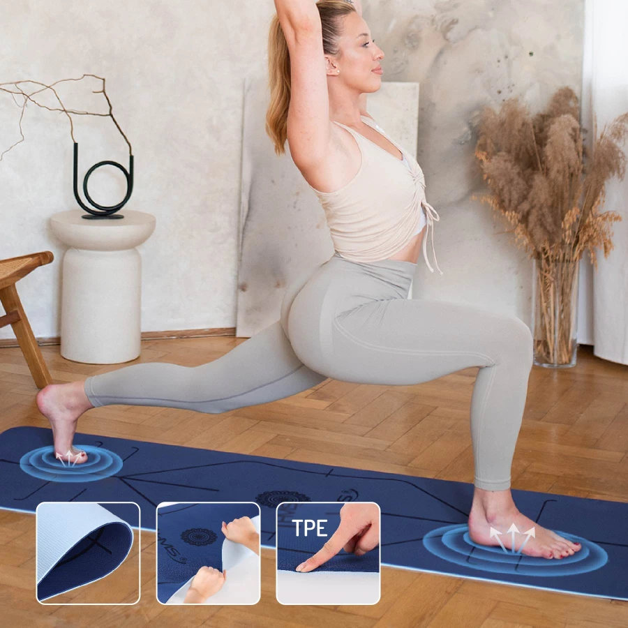 HMS Yoga Mat - Donkerblauw - 12 mm