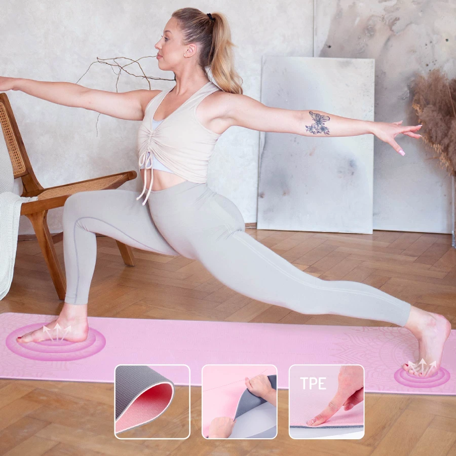 HMS Yoga Mat - Roze - 12 mm