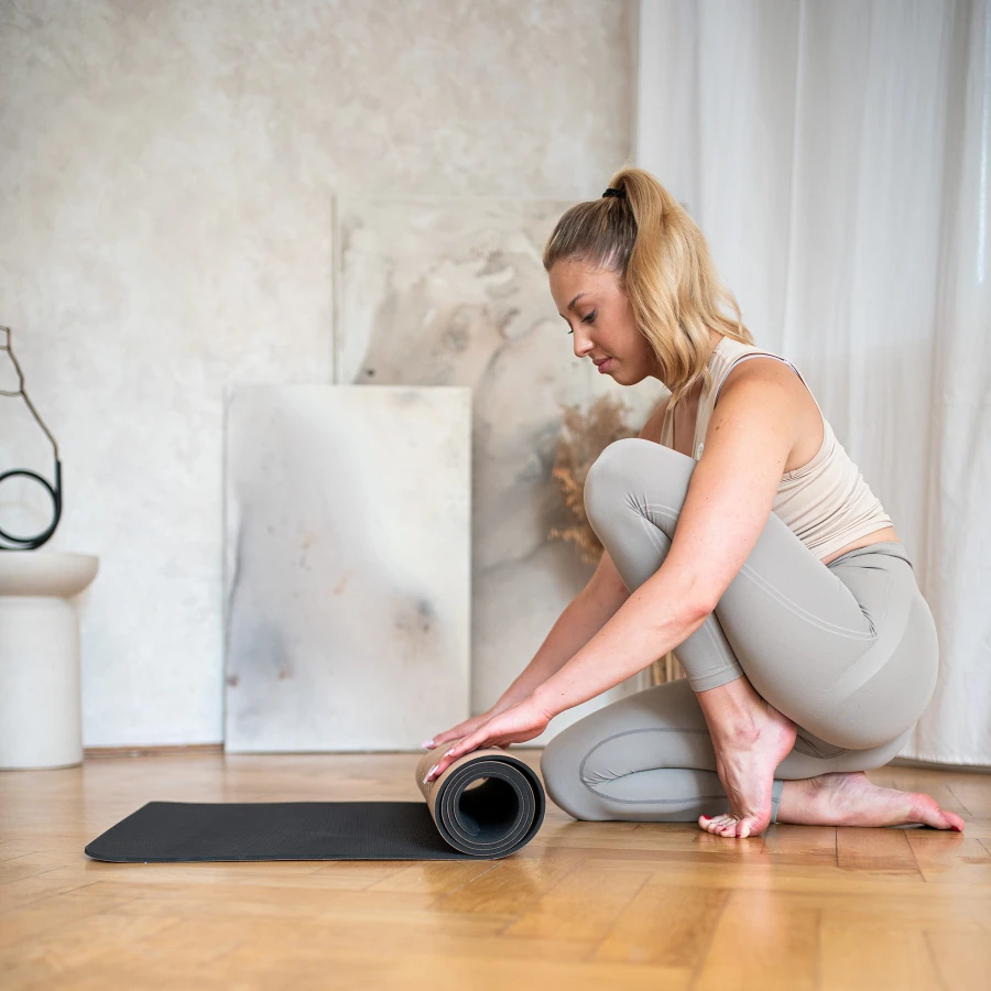 HMS Yoga Mat Kurk - Bruin - 6 mm
