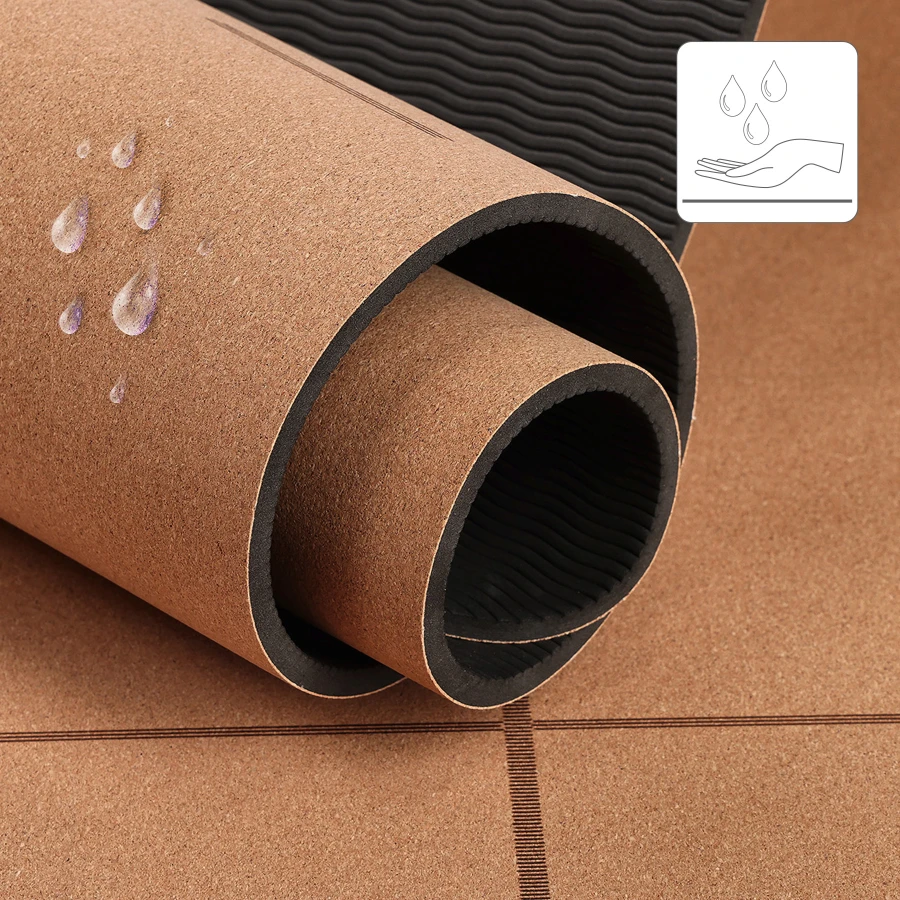HMS Yoga Mat Kurk - Bruin - 6 mm