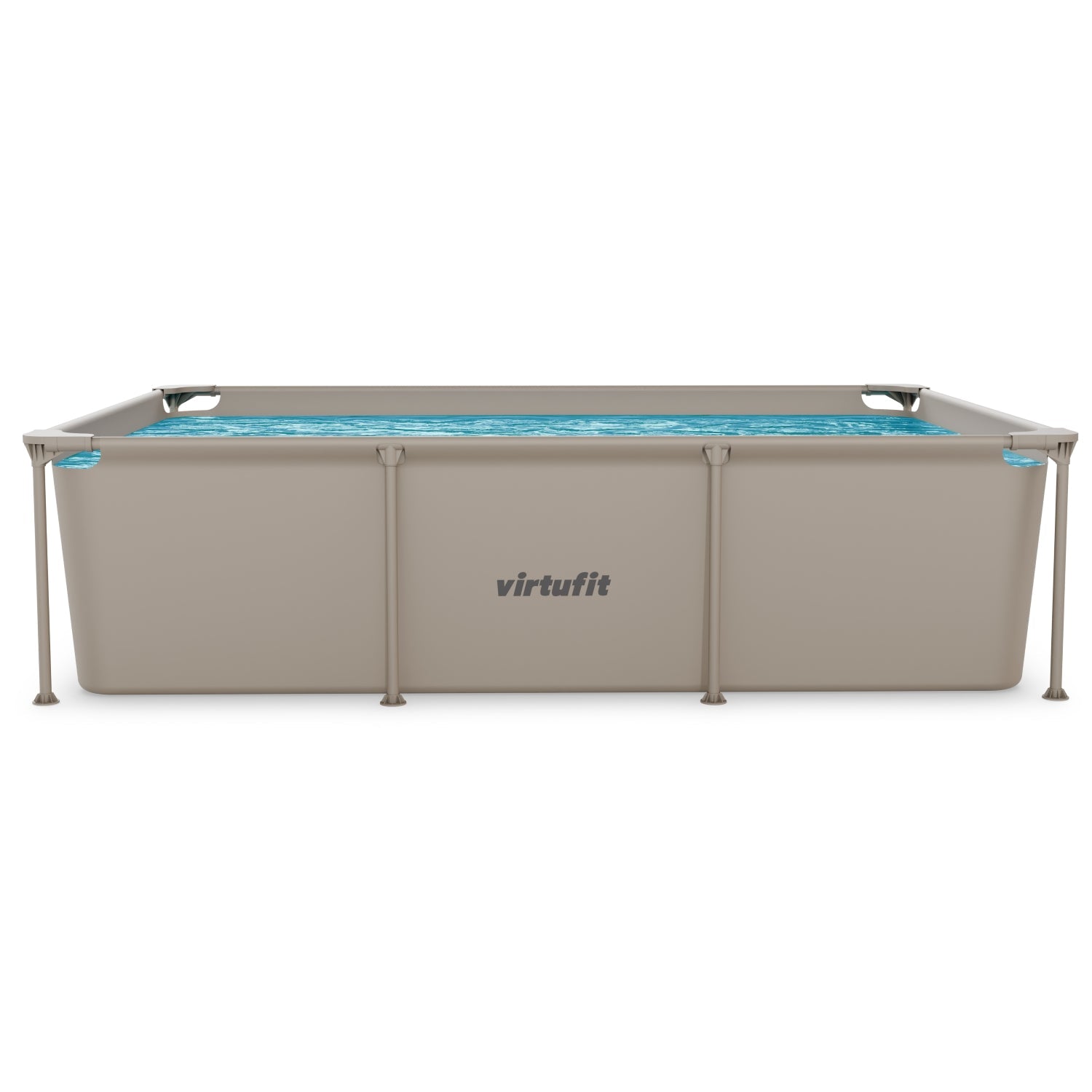 Piscine Rectangulaire VirtuFit - 260 x 180 x 66 cm - Beige - Pompe de filtration incluse