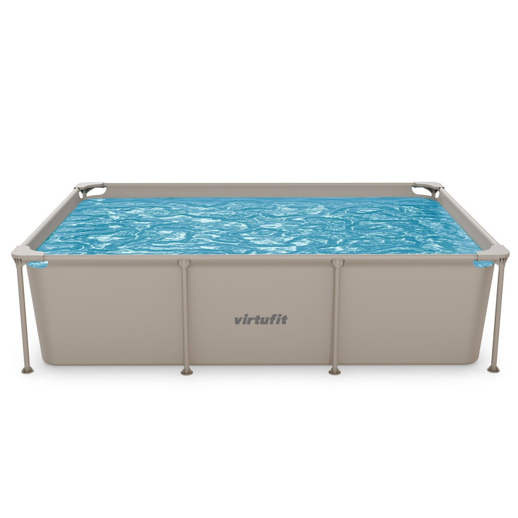 VirtuFit Rechthoekig Zwembad - 260 x 180 x 66 cm - Beige - Compleet Pakket
