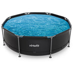 VirtuFit Rond Zwembad Ø244x 76 cm - Antraciet - Compleet pakket