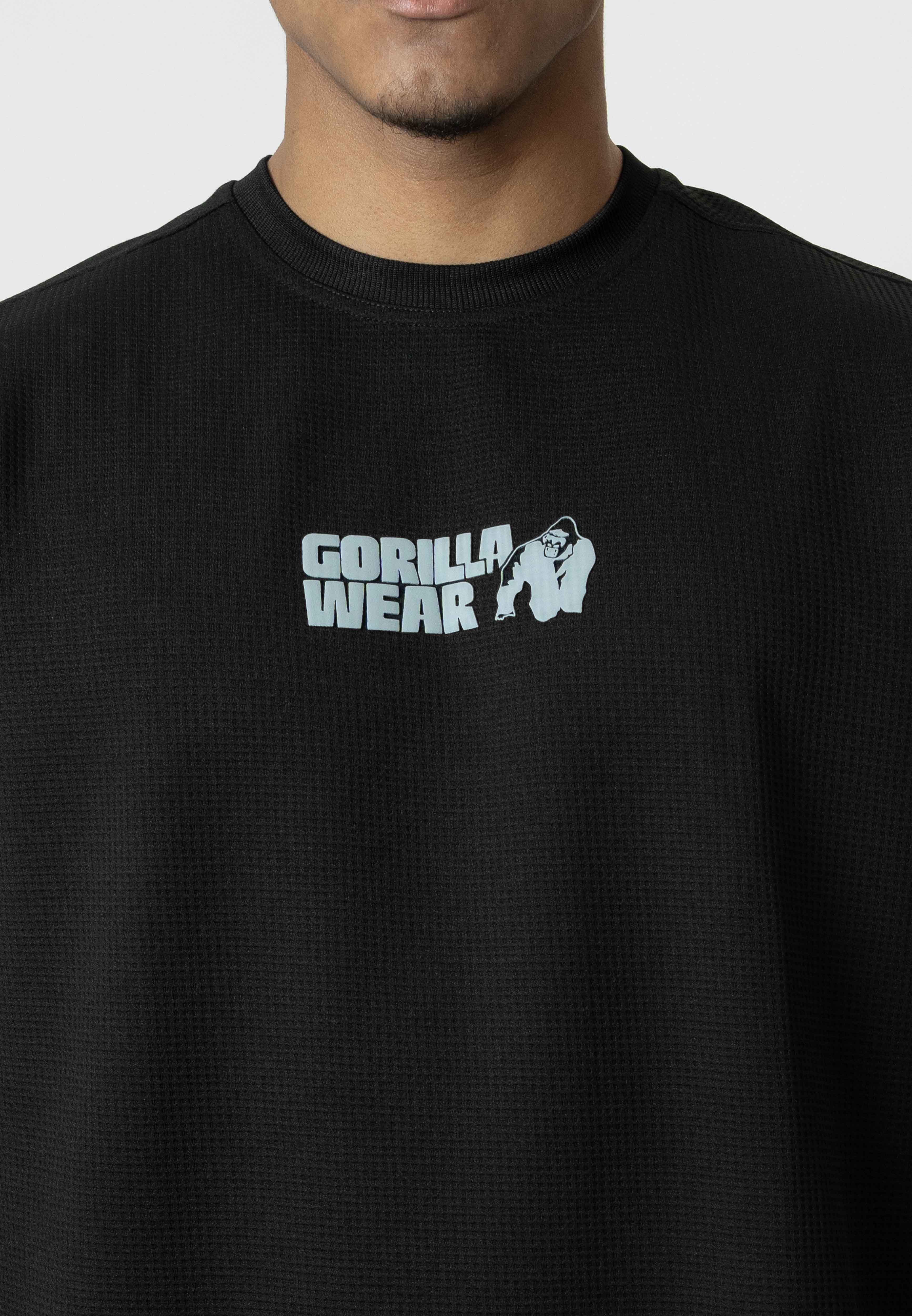 Gorilla Wear Idaho Oversized Waffle T-shirt - Noir