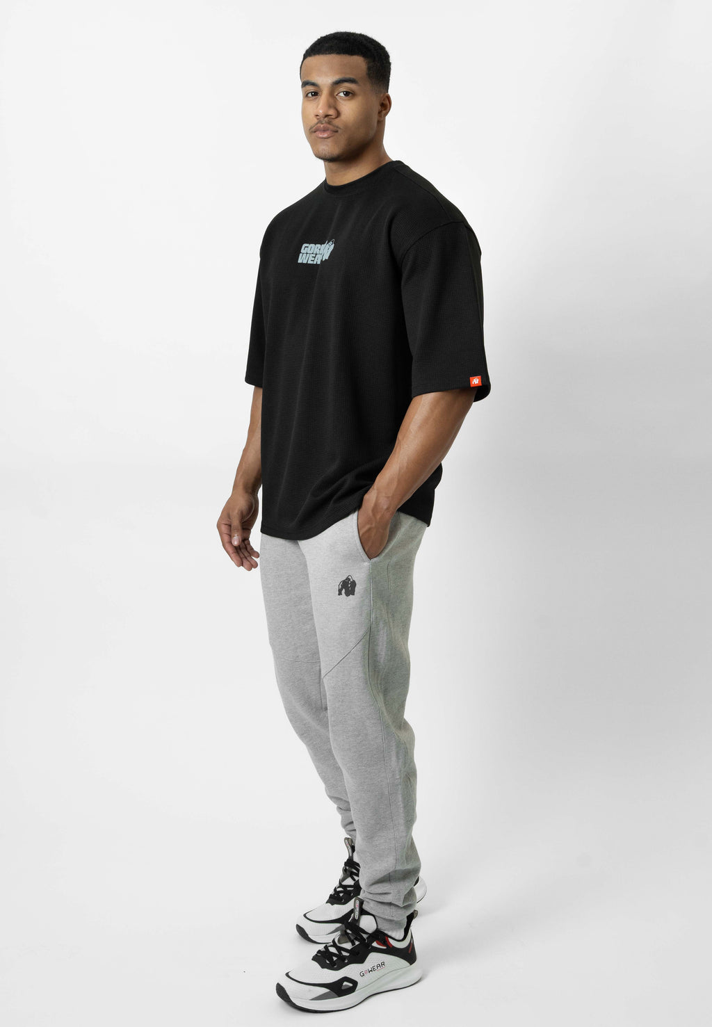 Gorilla Wear Idaho Oversized Waffle T-shirt - Noir