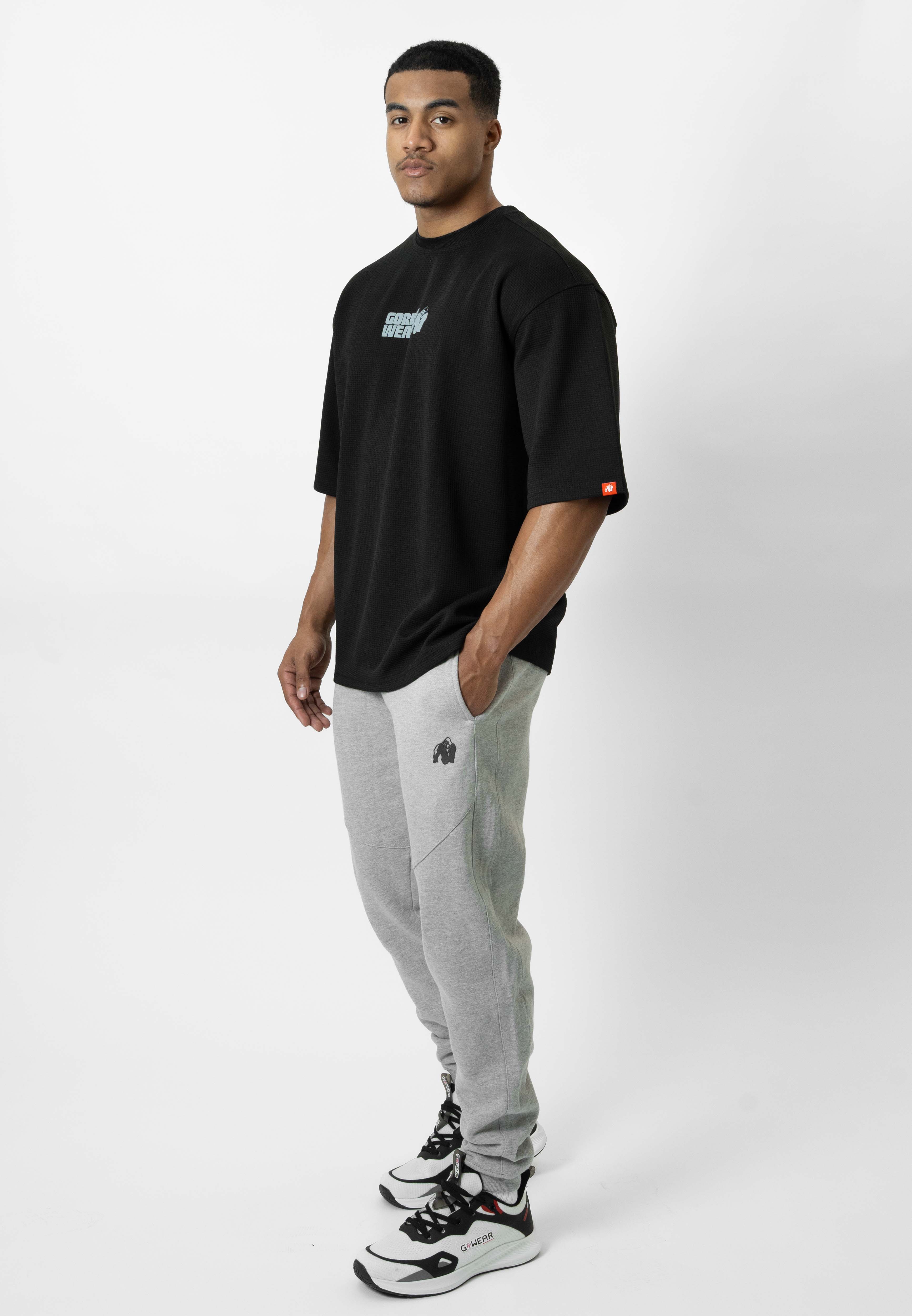 Gorilla Wear Idaho Oversized Waffle T-shirt - Noir