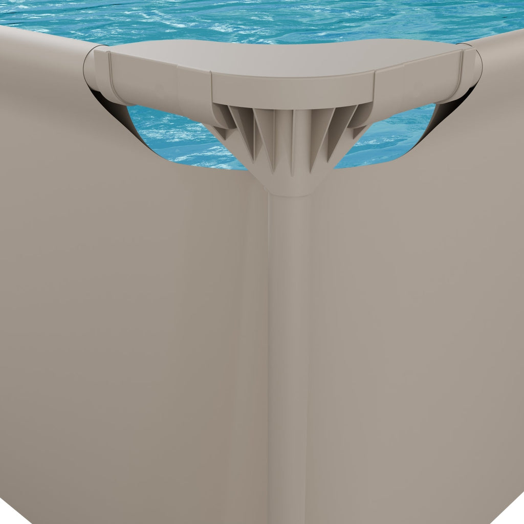 VirtuFit Rechthoekig Zwembad - 300 x 210 x 66 cm - Beige - Compleet Pakket